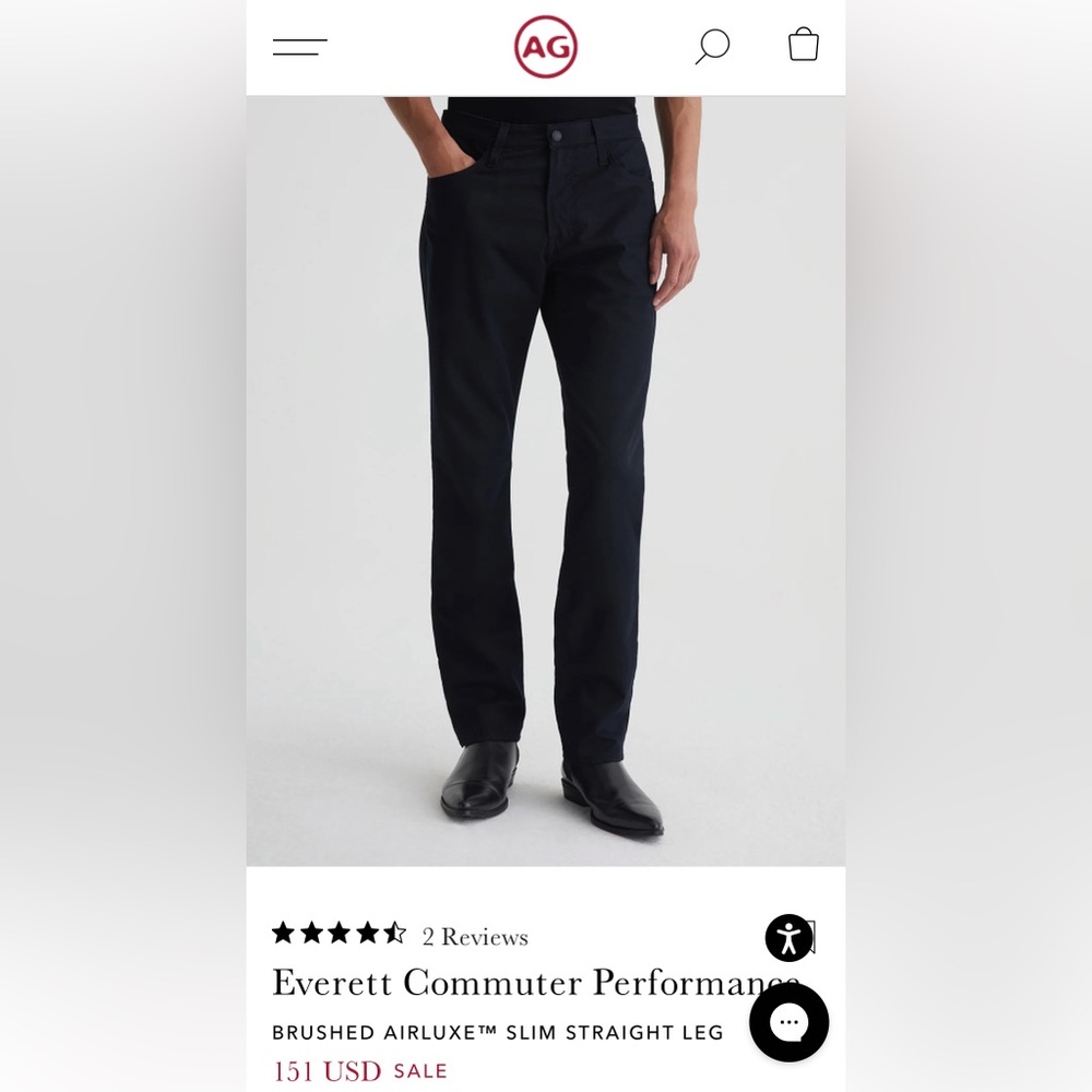 AG Adriano Goldschmied Everett commuter performance pants